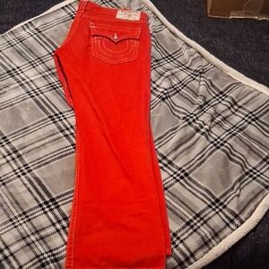 True Religion Vibrant Red Jeans